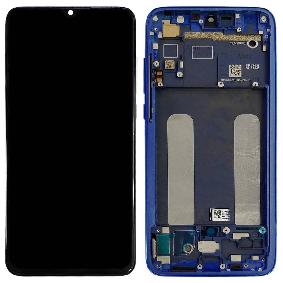 Original LCD Screen for Xiaomi Mi CC9 Digitizer Full Assembly with Frame(Blue)
