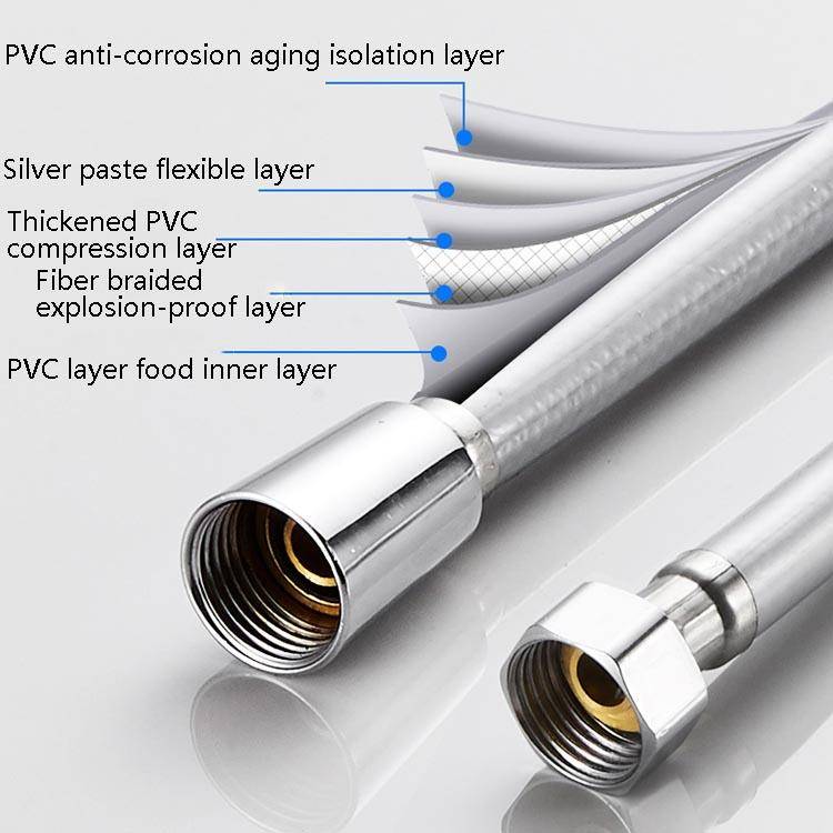 Shower Hose Water Heater Rain Shower Bathroom Stainless Steel Shower PVC Nozzle Hose, Specificati...