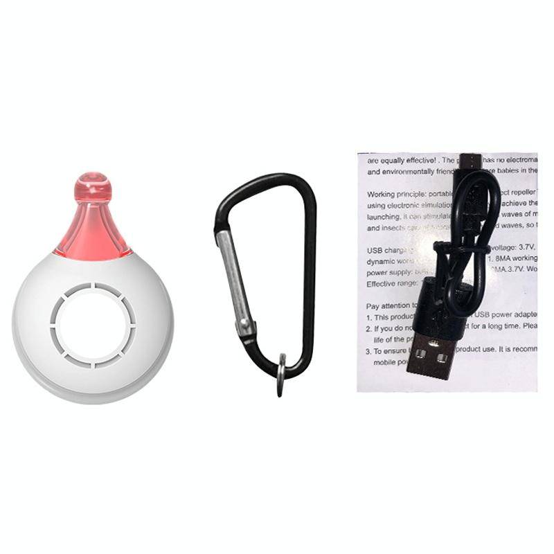 Outdoor Portable Ultrasonic Insect Repellent Pet Multifunctional Repellent(White)