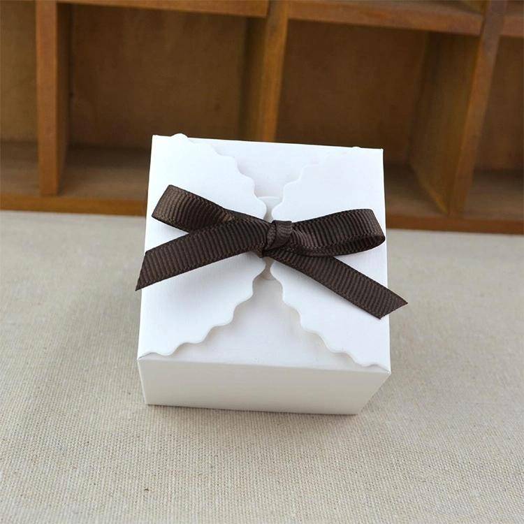 10 PCS Retro Mini Kraft Paper Box DIY Wedding Favor Gift Box Small Cake Box(White)