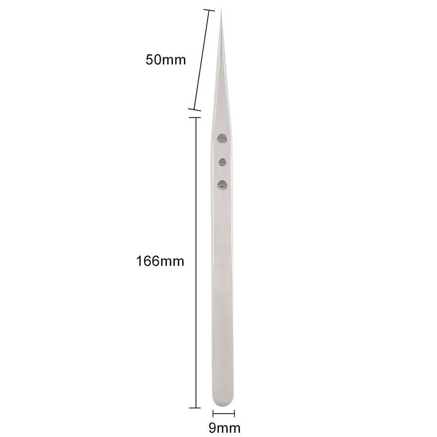 Aaa-12 Precision Repair Tweezers Long Pointed Stainless Steel