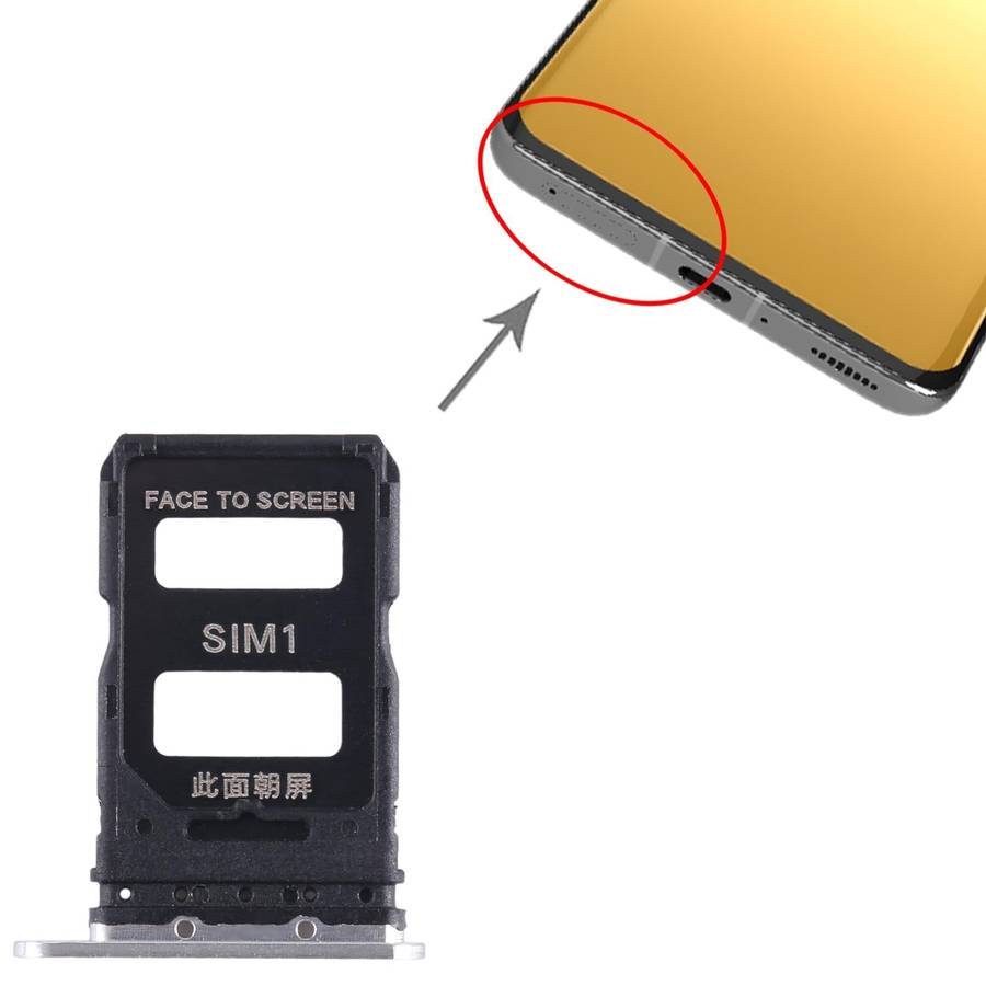 For Xiaomi 13 Pro SIM Card Tray + SIM Card Tray (Silver)