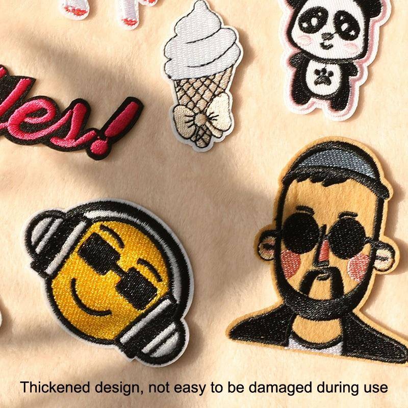 13PCS DIY Handmade Accessories Luggage Clothing Embroidery Cloth Stickers Style Random Delivery
