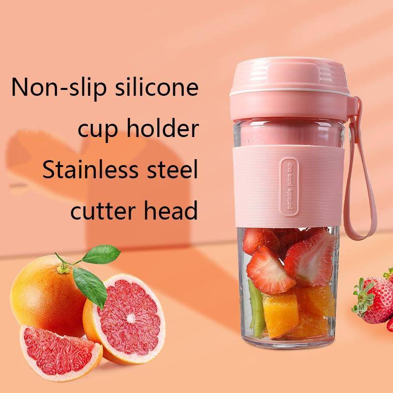 FS1300 Mini Juicer Home Portable Cooking Machine Student Juice Cup Juicer, Colour: Gem Blue Four ...