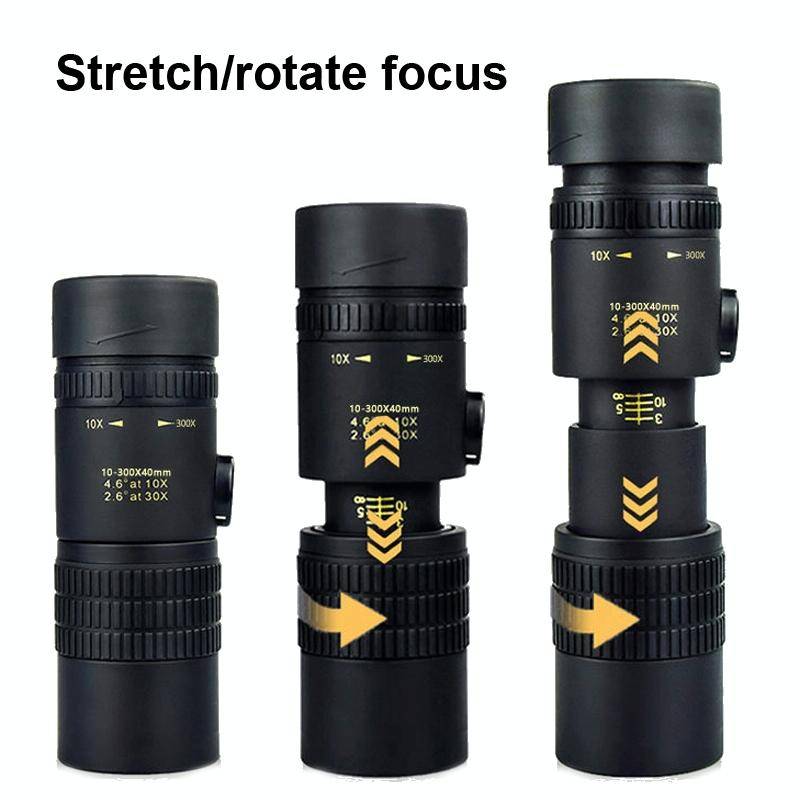 10-300x40 Monocular HD Telescope BAK4 Prism Telescope,Style: Standard