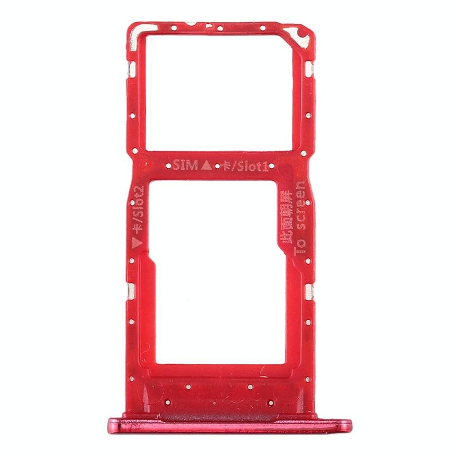 SIM Card Tray + SIM Card Tray / Micro SD Card Tray for Huawei Enjoy 9s (Red)
