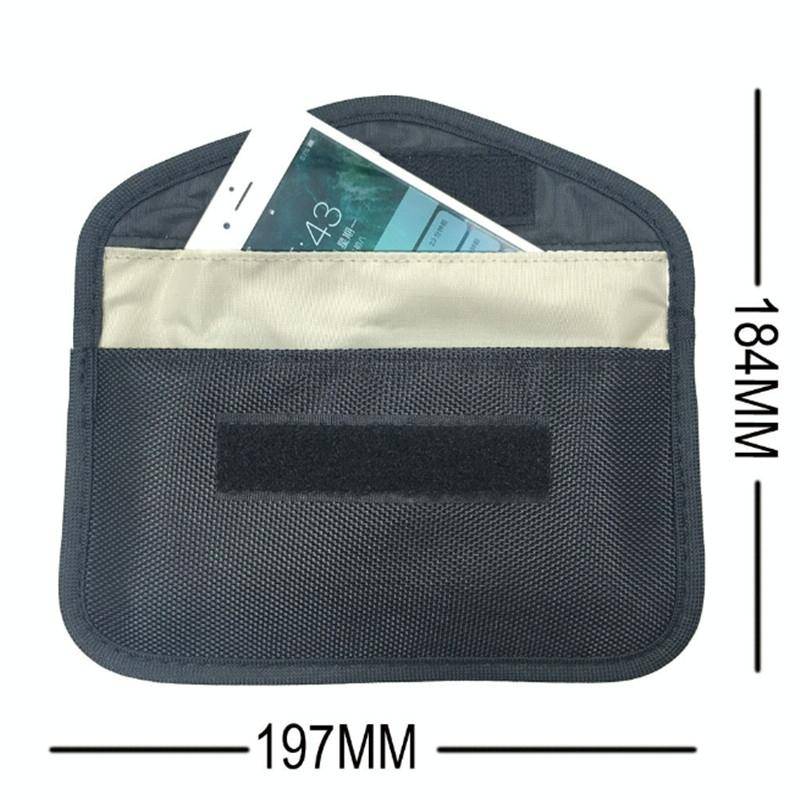Cell Phone Radiation Protection Cell Phone Signal Shielding Anti-Positioning Cell Phone Bag(Black)