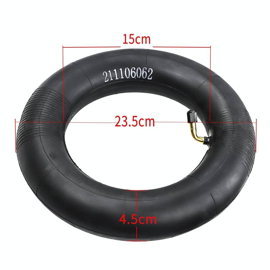 10 x 2.5/2.75 Electric Scooter 45 Degree Valve Thickened Inner Tube(Yellow Stripes)