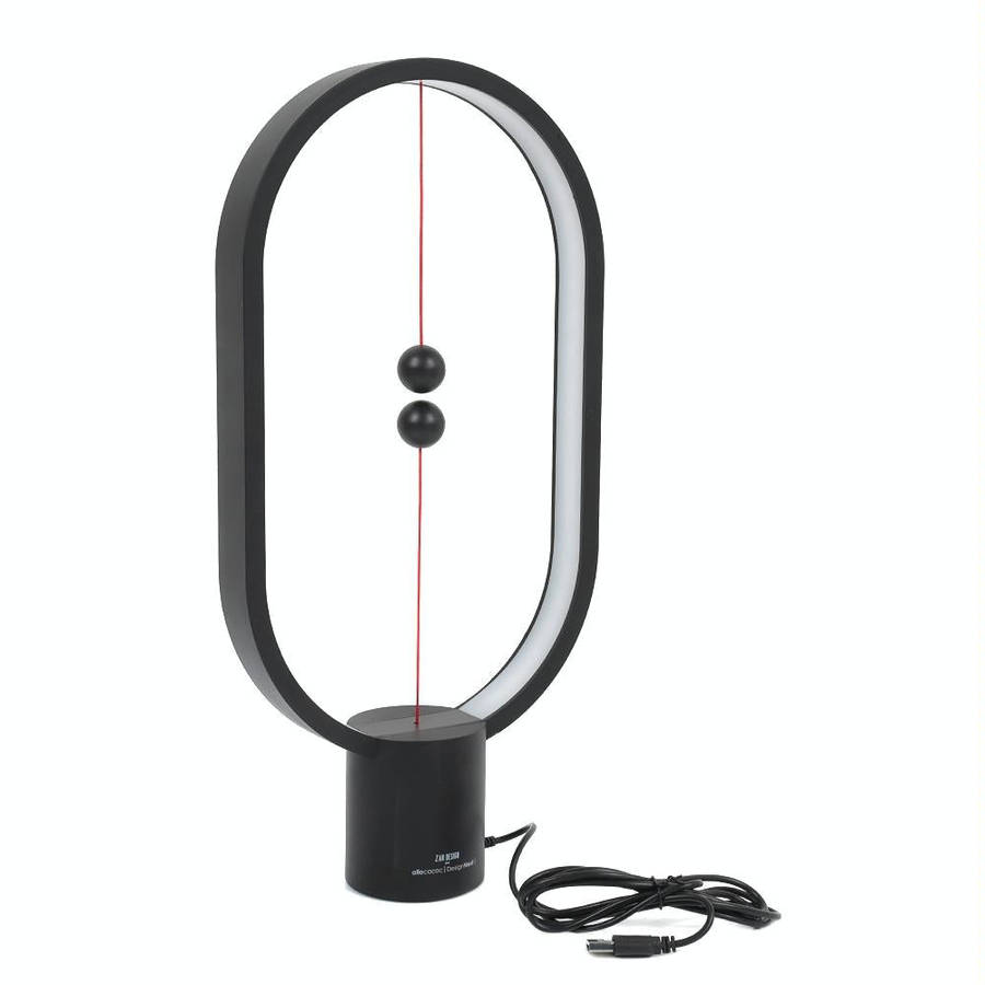 Beech Wood Balance Lamp LED Night Light USB Powered Bedroom Office Table Night Lamp Novel Light H...