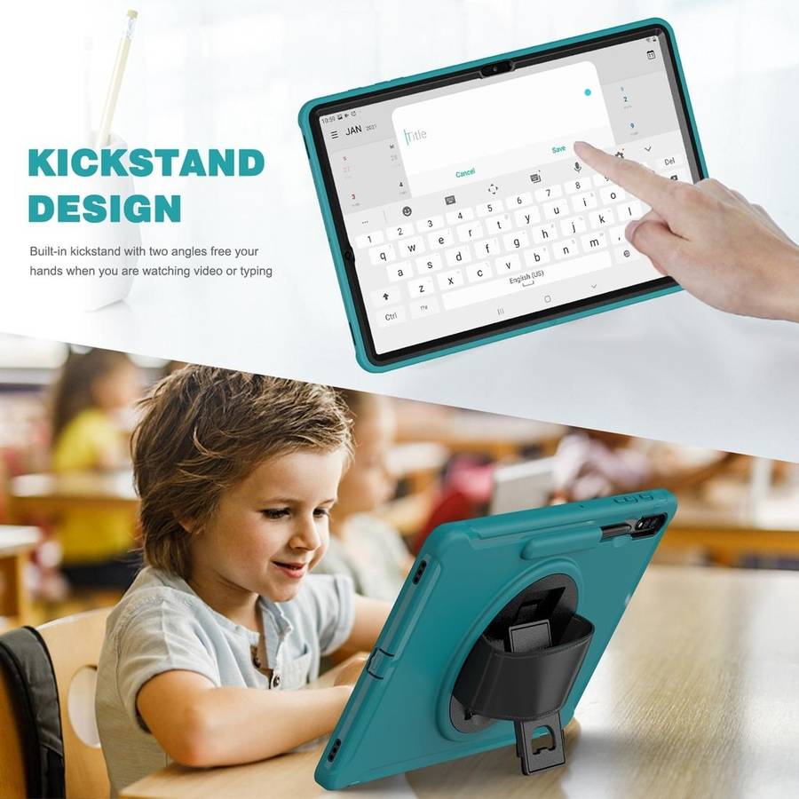 For Samsung Galaxy Tab S7 FE 12.4 inch T730 360 Degree Rotation PC+TPU Protective Cover with Hold...