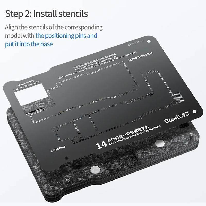 Qianli Magnetic Middle Layer BGA Reballing Platform For iPhone 15 Series