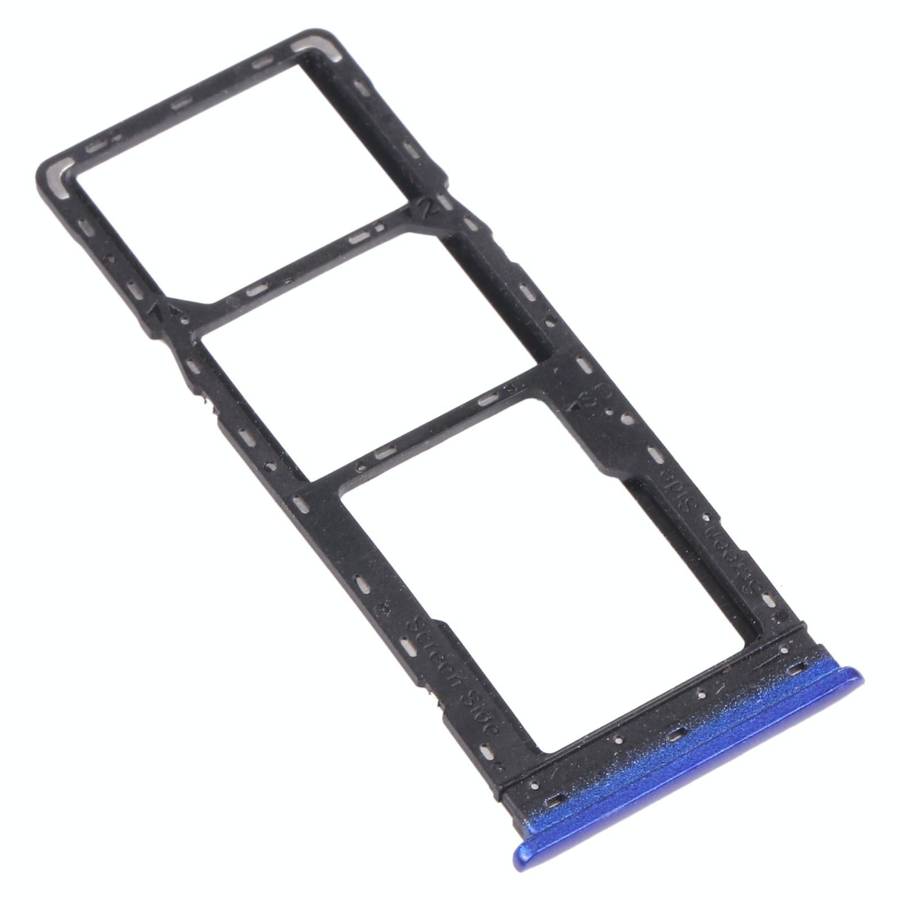 For Tecno Spark 5 Air KD6a SIM Card Tray + SIM Card Tray + Micro SD Card Tray (Blue)