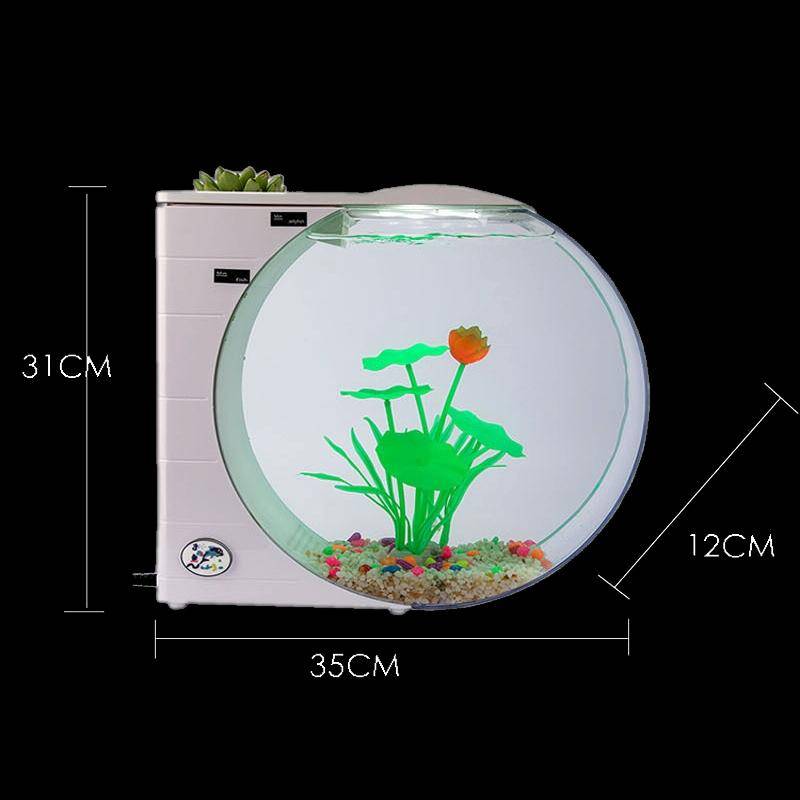 USB Jellyfish Fish Tank Multifunctional Electronic Mini Jellyfish Box(White)