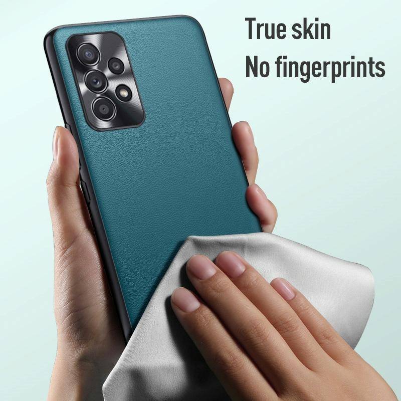 For Samsung Galaxy A33 5G Plain Skin Leather Phone Case(Black)