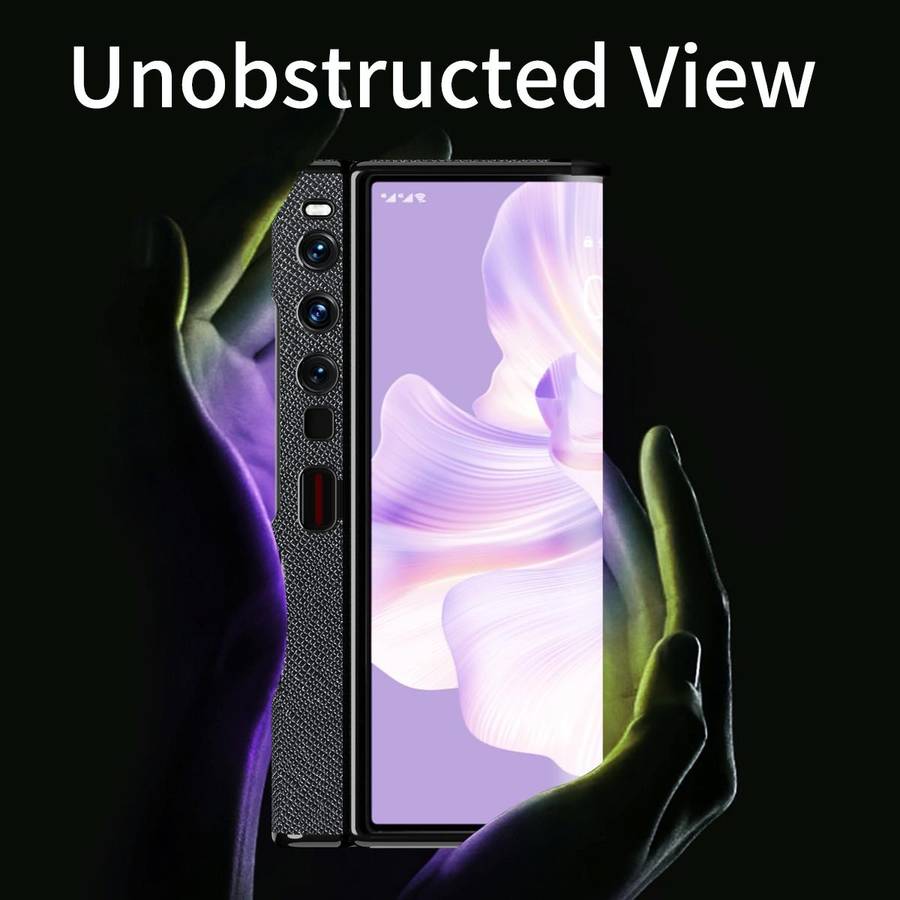 For Huawei Mate Xs 2 Ultra-thin Frame Paste Leather Shockproof Phone Case(Black)