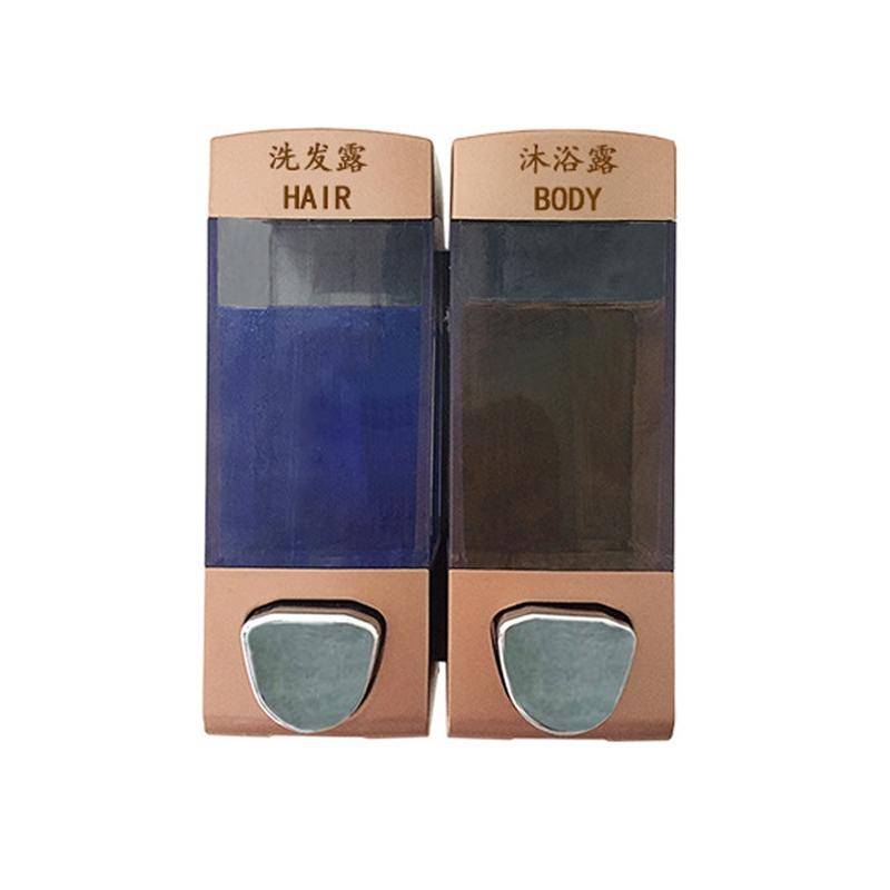 Double Head Wall Mounted Manual Press Soap Dispenser Shampoo Bottle Hand Wash Body Wash Dispenser...