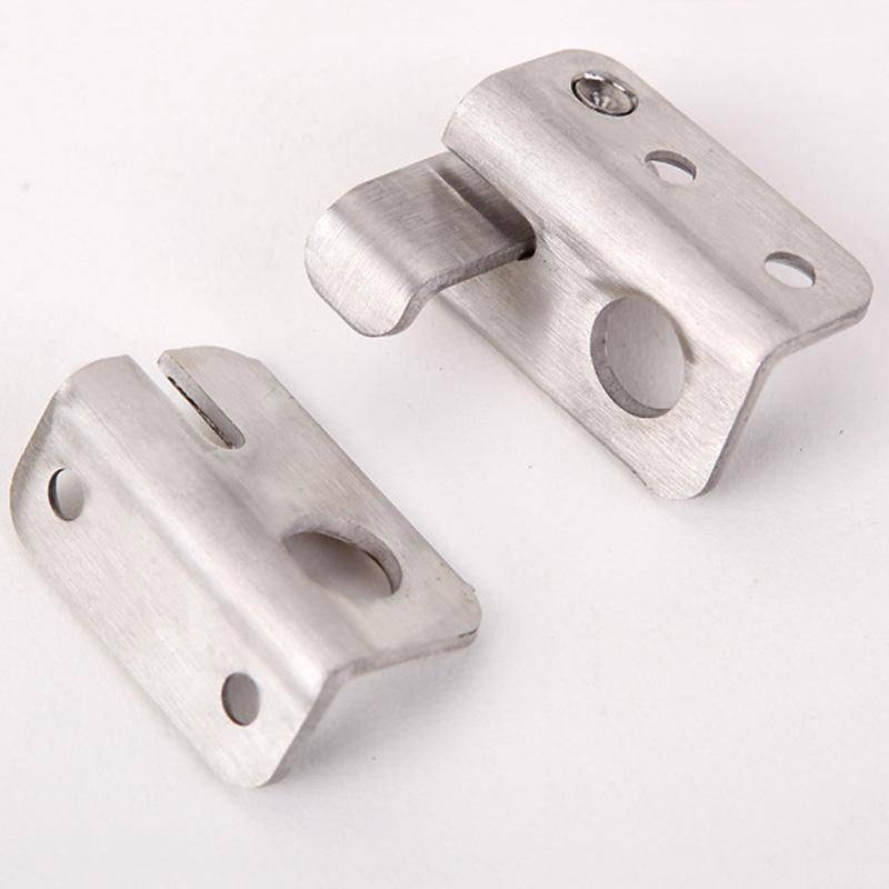 Small Left Open Stainless Steel Sliding Door Latch No Punch Latch Door Bolt Catch With Screw
