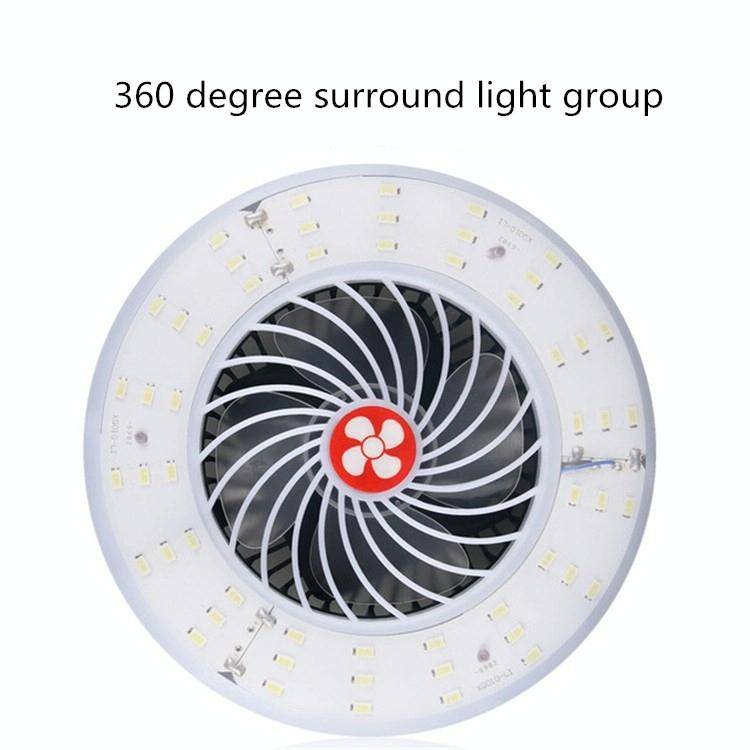 USB Rechargeable Fan Lamp Live Broadcast Multi-function Tent Camping Lamp, Style:Fan Light + Bracket