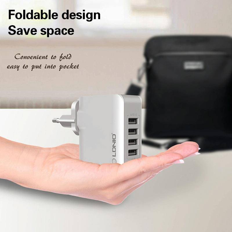 LDNIO A4403 4.4A 4 x USB Ports Smart Travel Charger, UK Plug