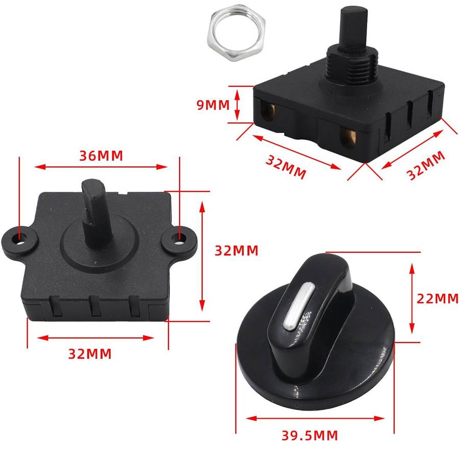 Type A 2 Pair 4 Gear 3 Speed Rotary Switch Fan Heater Speed Selector