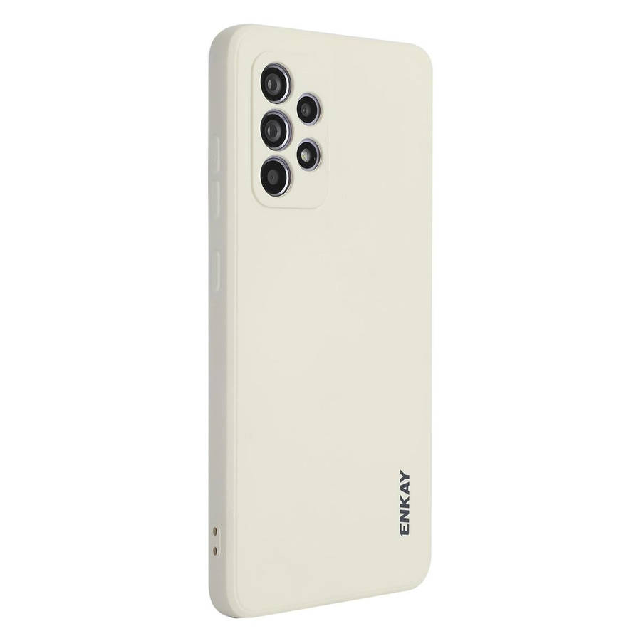 For Samsung Galaxy A52 5G ENKAY Liquid Silicone Soft Shockproof Phone Case(Beige)