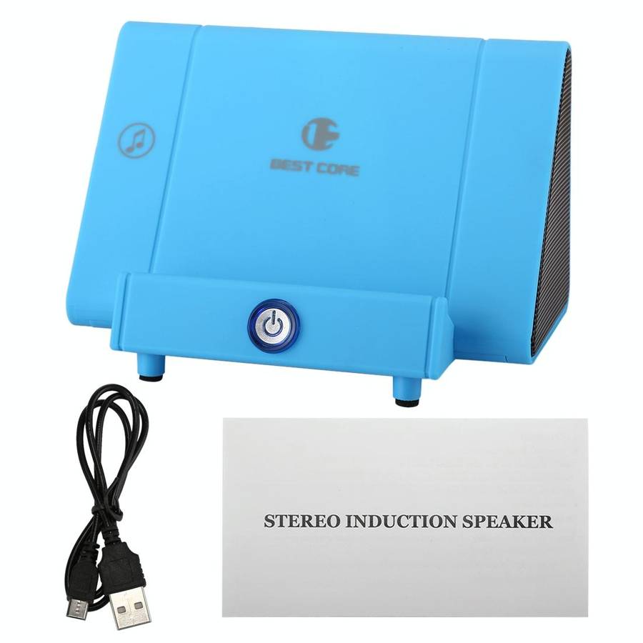 SY317A Portable Phone Stand Wireless Induction Stereo Speaker, Support Hands-free Calls & AUX IN(...