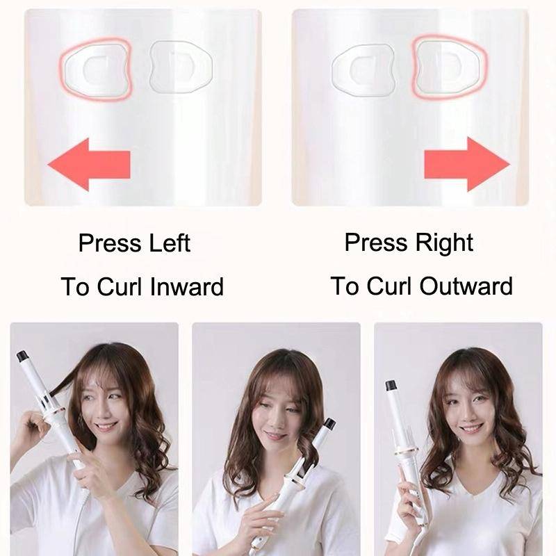 Automatic Curling Iron With Bi-Directional Rotating Ceramic Glaze Coating Hair Care, Plug: UK Plu...