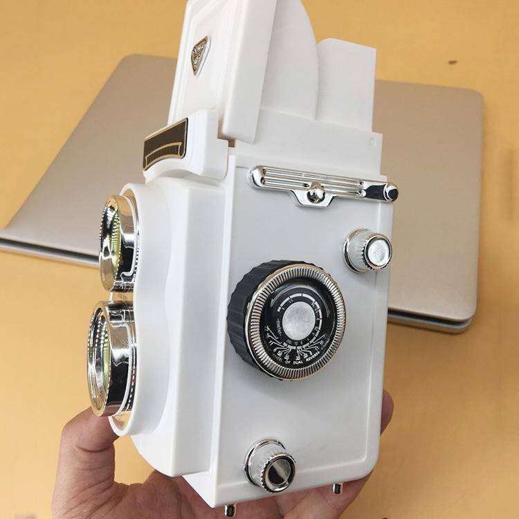 Non-Working Fake Dummy Handheld Retro DSLR Camera Model Photo Studio Props (White)