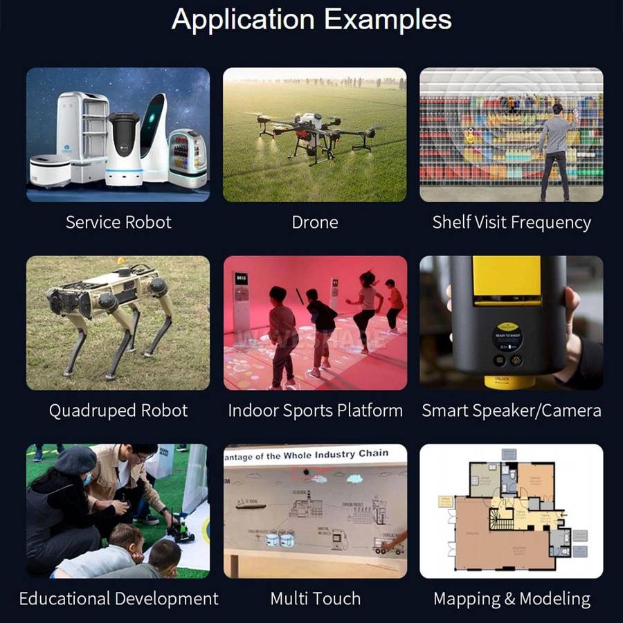Waveshare D300 Developer Kit, DTOF Laser Ranging Sensor, 360 Omni-Directional Lidar, UART Bus