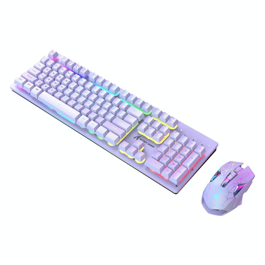 Attack Shark T3RGB RGB Luminous Wireless Keyboard And Mouse Set(White)
