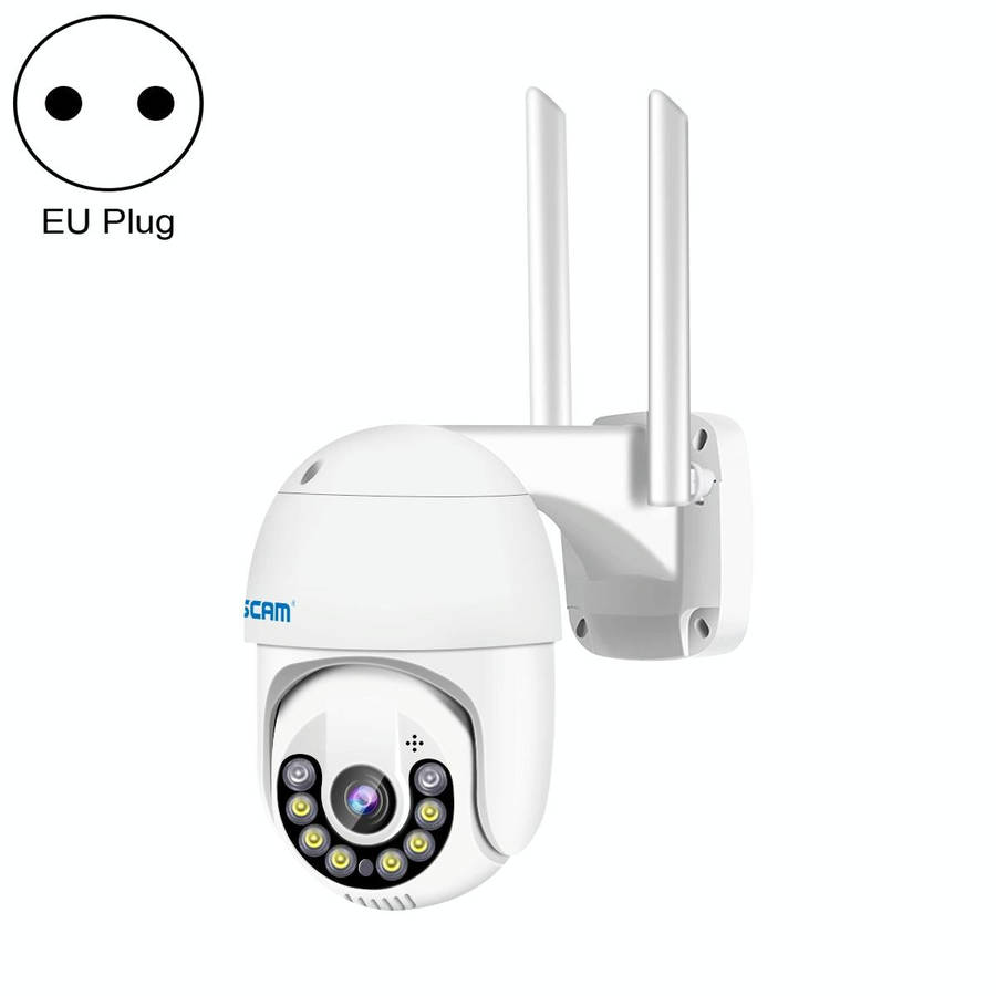 ESCAM QF800 H.265X 8MP AI Humanoid Detection Auto Tracking Waterproof WiFi IP Camera,EU Plug (White)