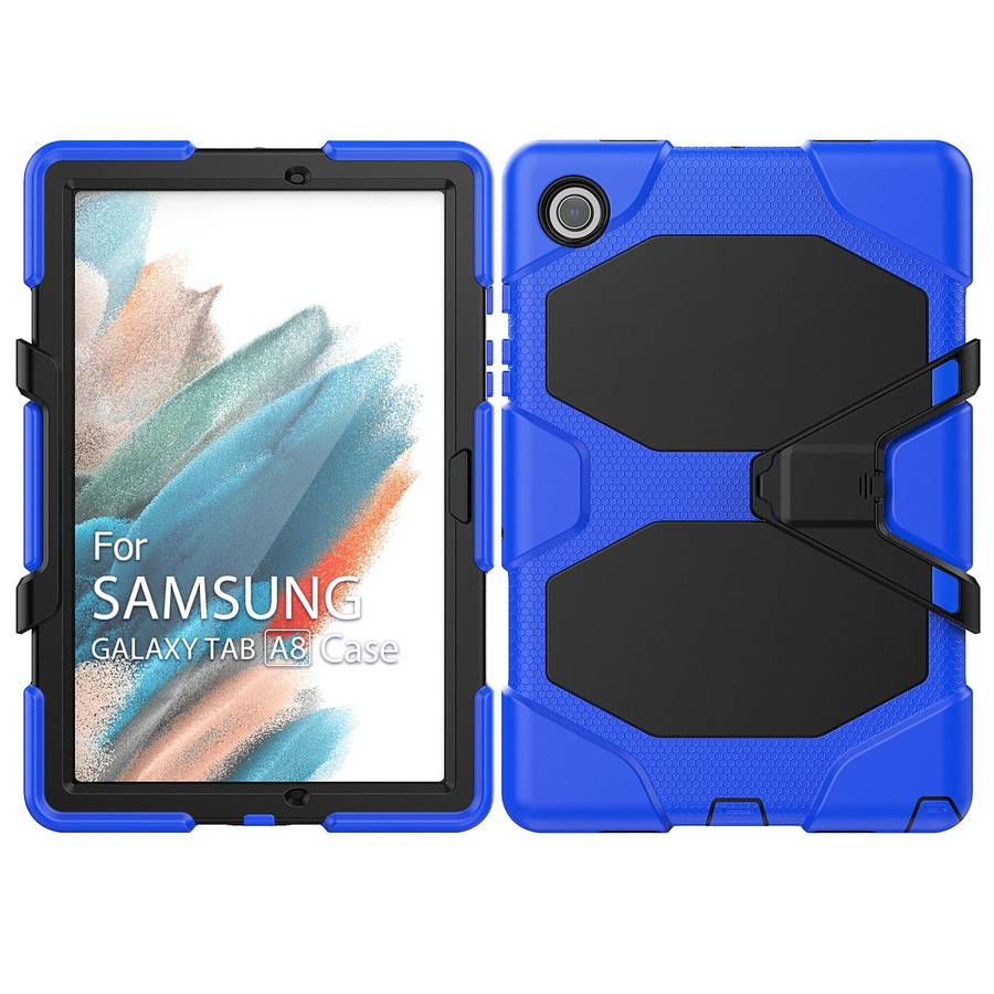For Samsung Galaxy Tab A8 10.5 2021 X200 / X205 Colorful Silicon + PC Tablet Case(Blue)