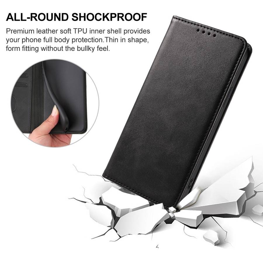 For Honor Magic4 Lite Magnetic Closure Leather Phone Case(Black)