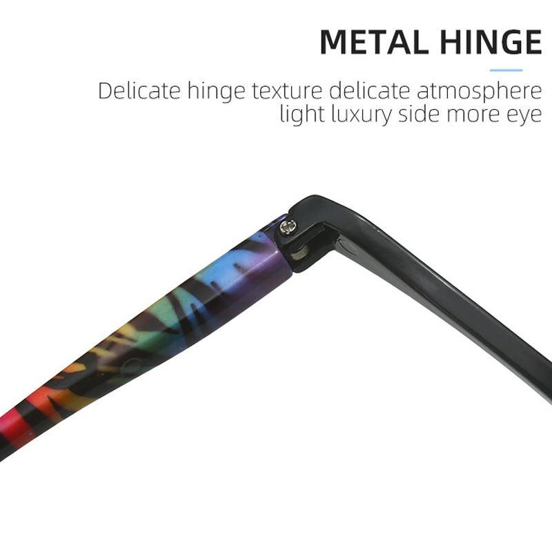 Makeup Presbyopic Glasses Monolithic Reading Glass Magnifying Glass, Degree: +100(Black)