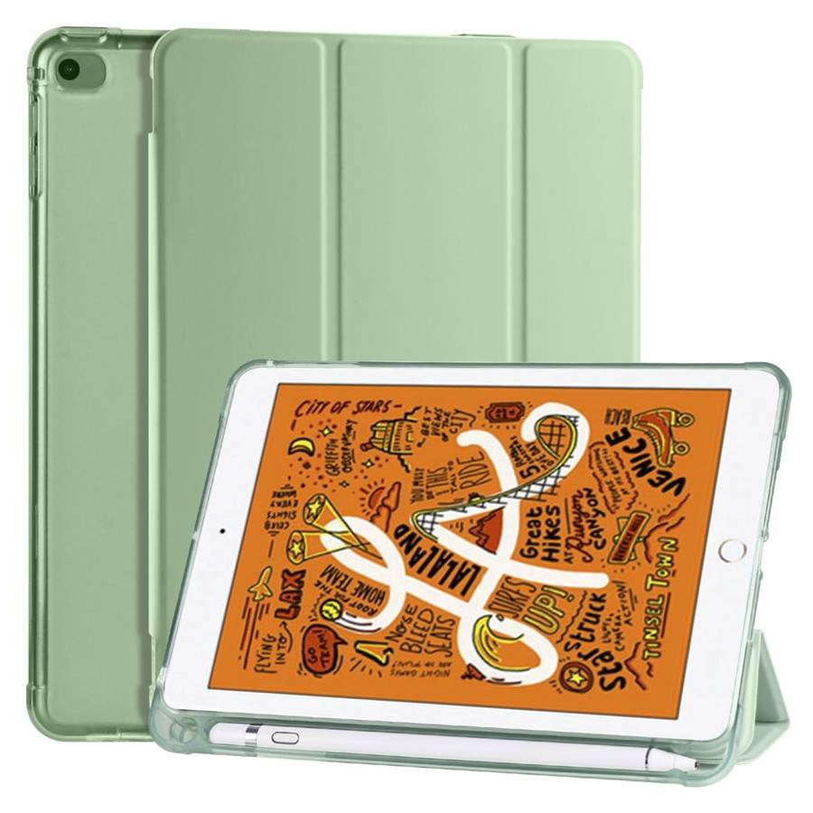 For iPad Mini 5 / Mini 4 3-folding Horizontal Flip PU Leather + Shockproof TPU Case with Holder &...