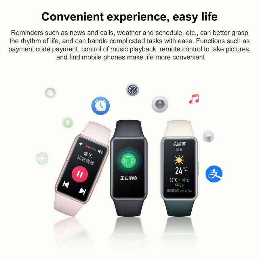 Honor Band 7 NFC, 1.47 inch AMOLED Screen, Support Heart Rate / Blood Oxygen / Sleep Monitoring(P...