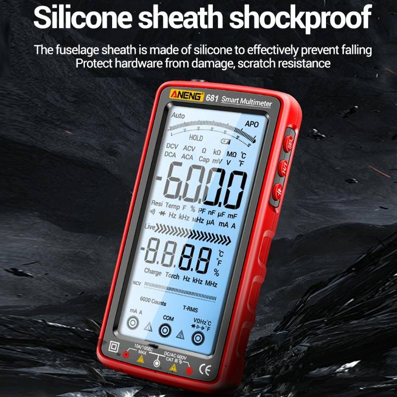 ANENG 681 LCD Digital Display Screen Smart Automatic Range Rechargeable Multimeter(Black)