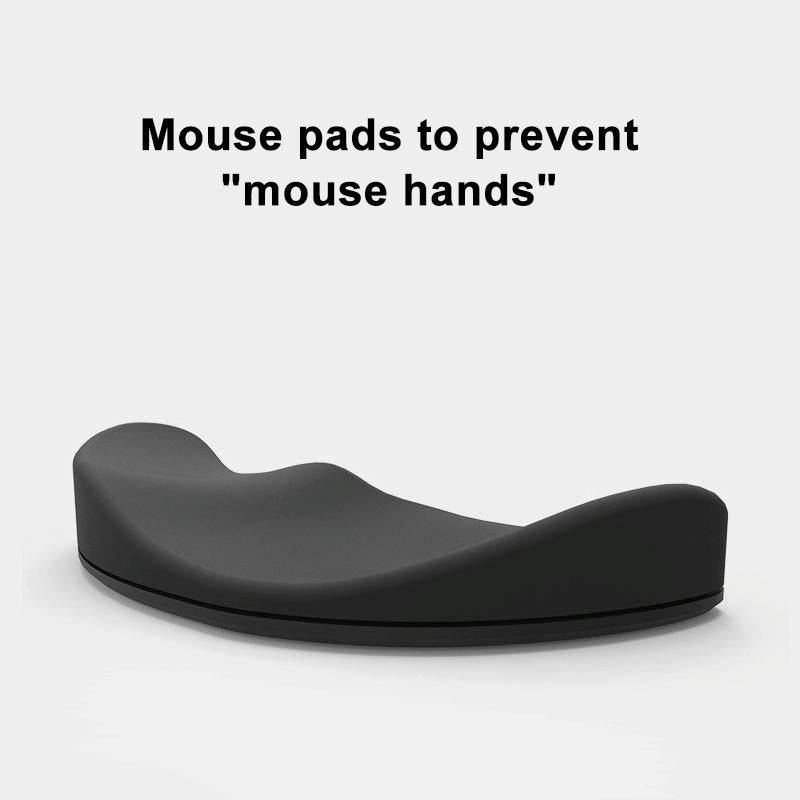 Silicone Wrist Support Mouse Pad Mobile Palm Rest Office Hand Rest, Spec:Grey Right Hand