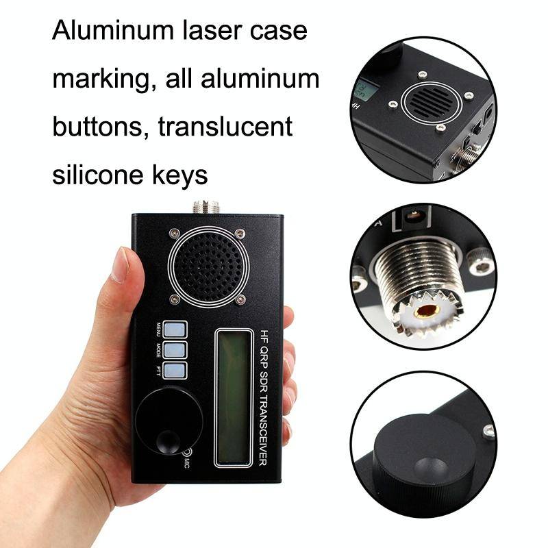 Mini 8 Band SSB/CW QRP Transceiver For Ham Radio, Style: Host + Hand Mi + EU