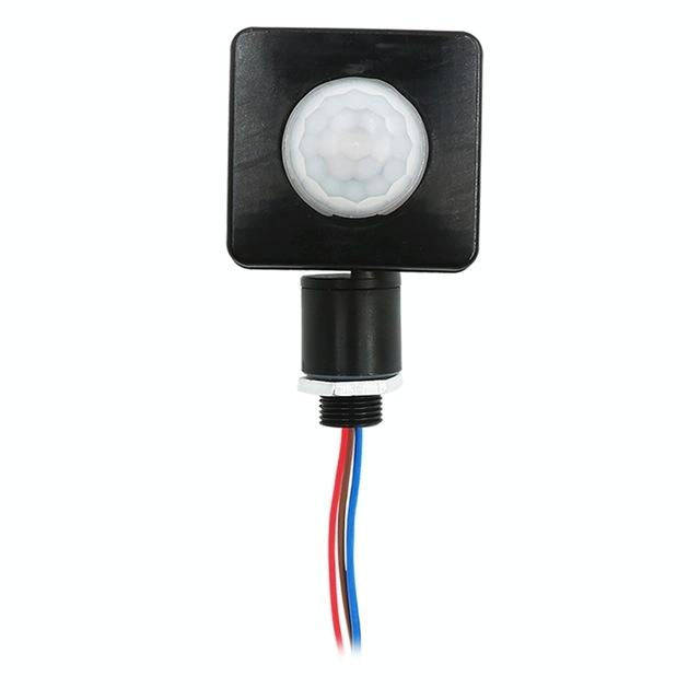 Automatic Security PIR Infrared Motion Sensor Detector Wall Spotlights Switch, Size:10mm(Black)