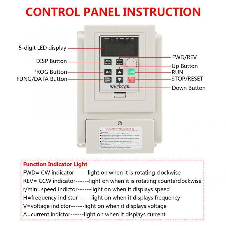 AT1-04K0X 4KW 220V Single-phase Input Three-phase Output Inverter