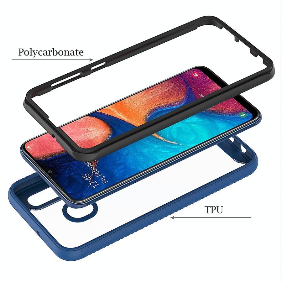 For Samsung Galaxy A20 / A30 Starry Sky Solid Color Series Shockproof PC + TPU Protective Case(Bl...