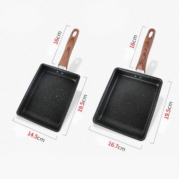 JBY-6658 Small Frying Pan Tamagoyaki Pan Maifanshi Non-Stick Frying Pan Square Omelette Pan,Size:...