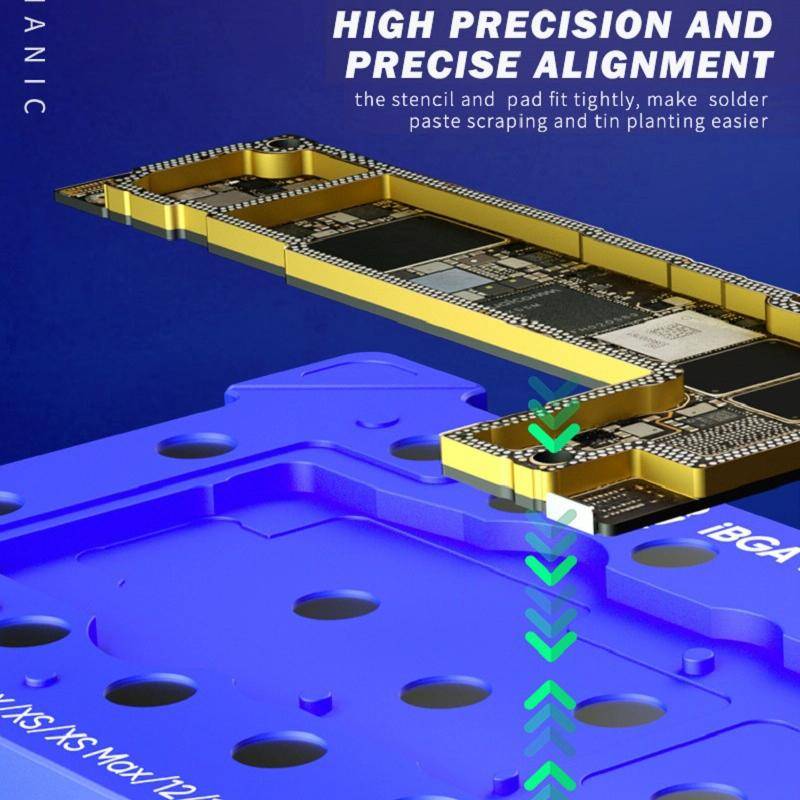 Mechanic iBGA 12 Pro 10 in 1 BGA Reballing Stencil Platform for iPhone X~12 Pro Max