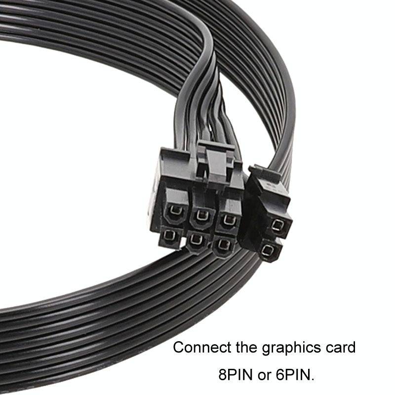 60cm For Corsair 18AWG Flat Cable Power Module Cable Graphics Card Module Cable 8Pin To 8Pin 6+2(...