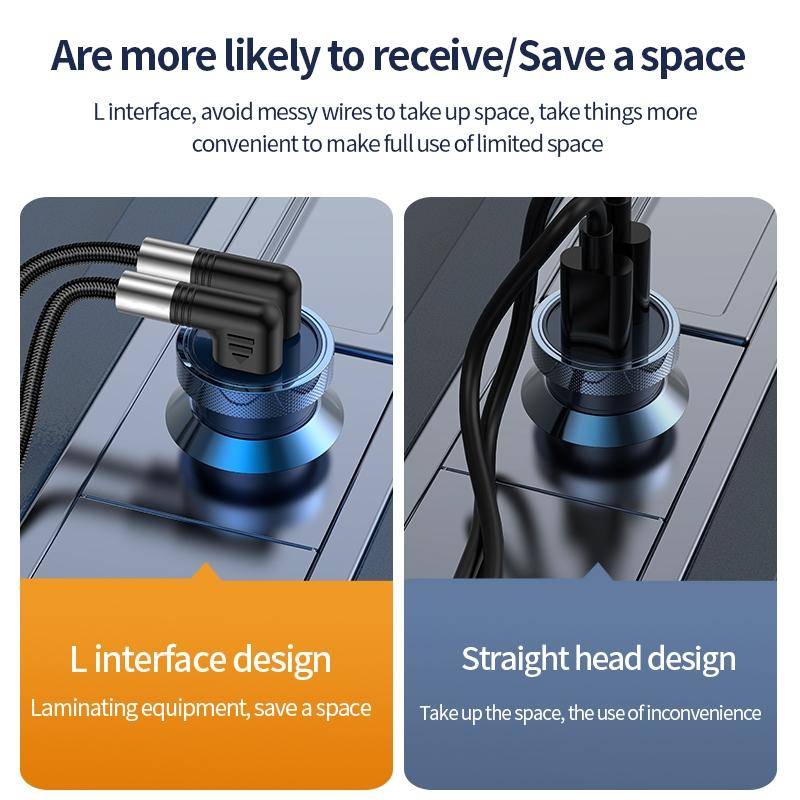 A9 100W USB-C/Type-C to USB-C/Type-C Double Elbow Data Cable, Length:0.5m