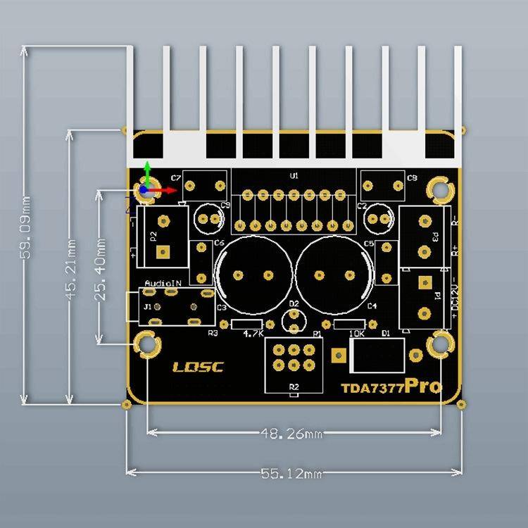 TDA7377 DIY Speaker Power Amplifier Module 12V Dual Channel Stereo 30Wx2 Car Power Amplifier Board
