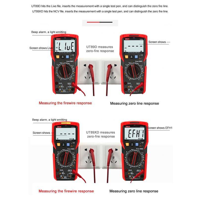 UNI-T UT89XE Digital High-Precision Multimeter Digital Display Multi-Meter