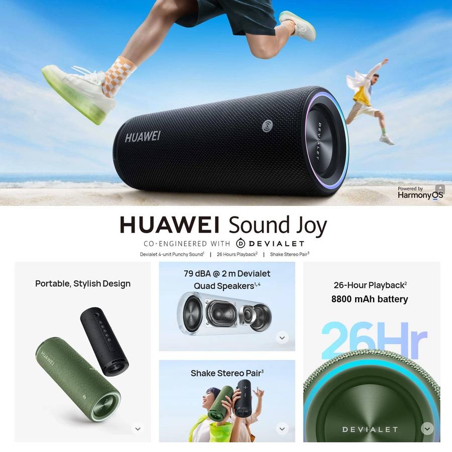 Huawei Sound Joy Portable Smart Speaker Shocking Sound Devialet Bluetooth Wireless Speaker (Green)
