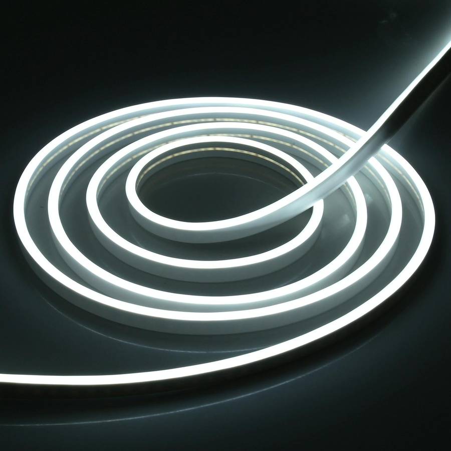 CJ-1206 12V 6A 5m IP65 Waterproof Silicone Neon LED Strip Light(White)
